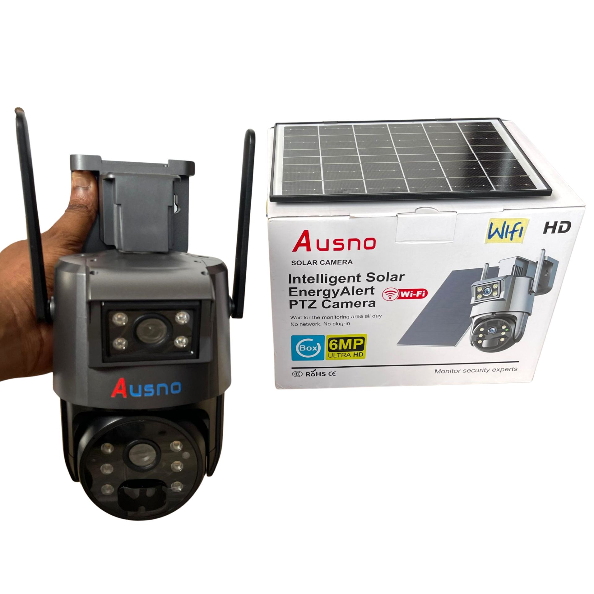 Ausno 6mp Hd Wifi Dual Lens Solar Ptz Outdoor Camera With Auto Tracking (ubox App) (2)