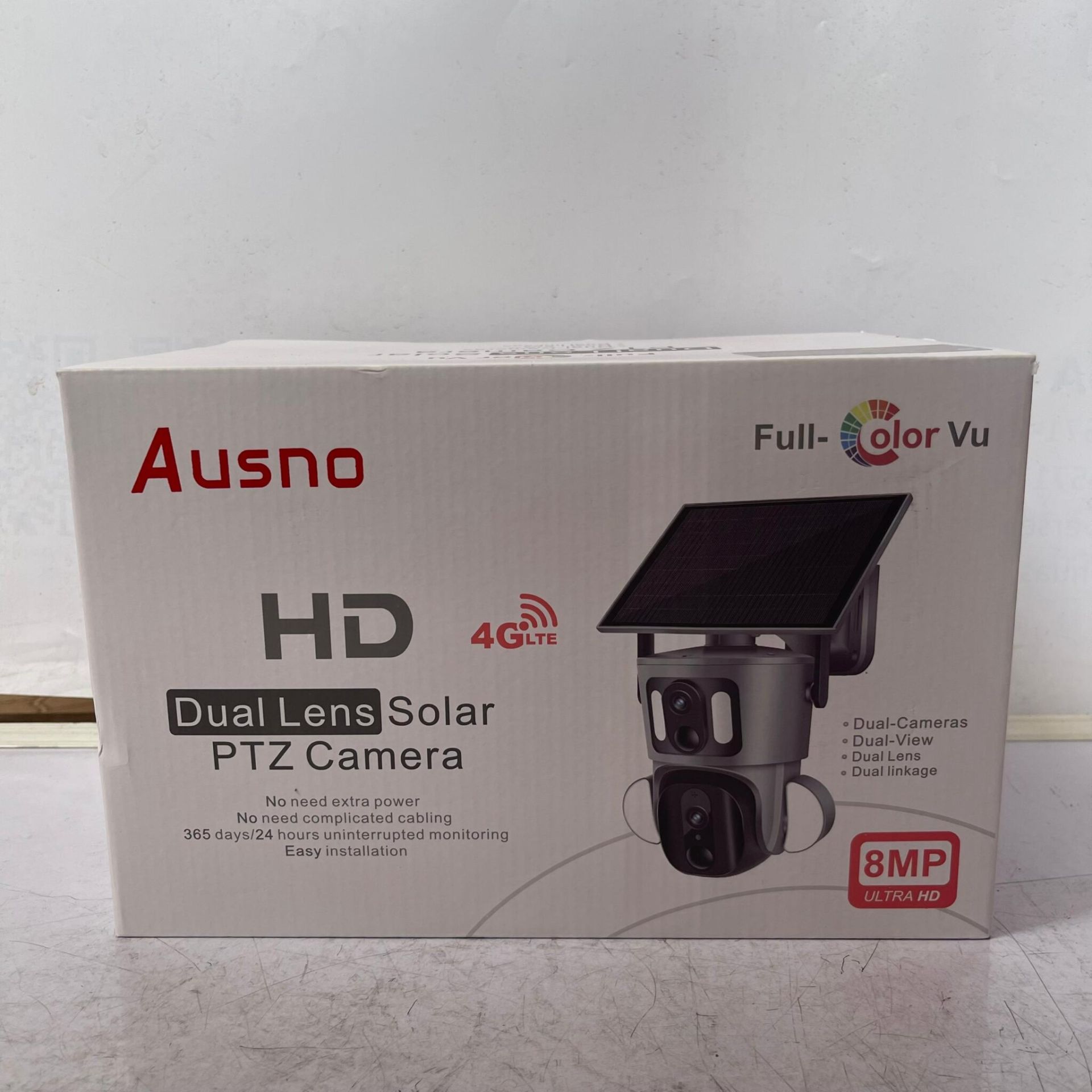 Ausno 8mp 4g Dual Lens Solar Ptz Big Outdoor Camera With Auto Tracking (ubox App) (2)