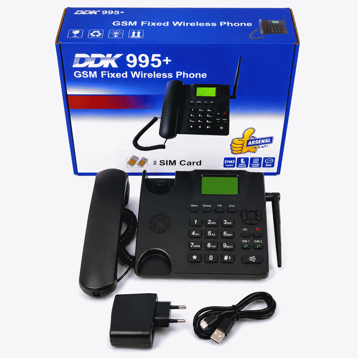 DDK995+ 2Simcard GSM Desktop Telephone