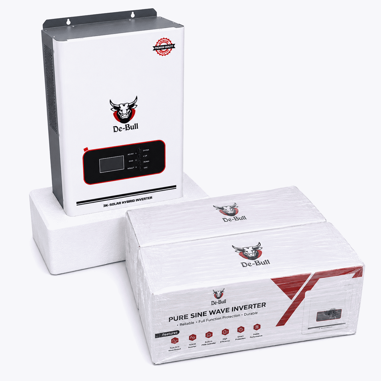 De Bull 3kva24v Pure Sine Wave Hybrid Inverter Built In Pwm Controller