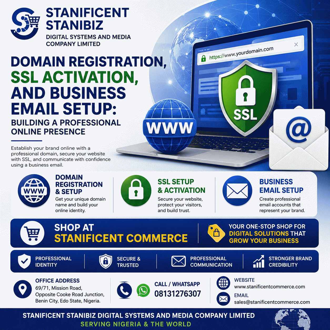Domain Registration, SSL Activation, and Business Email Setup: Building a Professional Online Presence