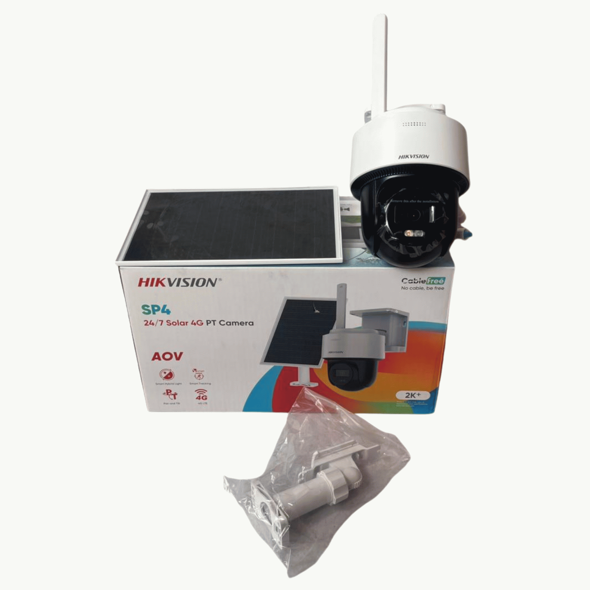 Hikvision 4mp 4g Aov Single Lens Mini Solar Pt Camera