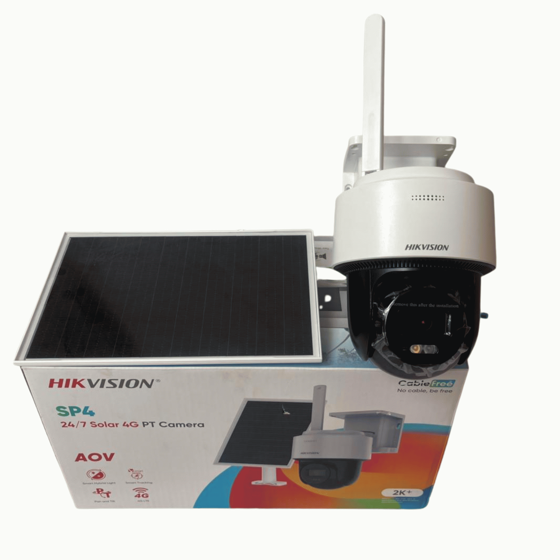 Hikvision 4mp 4g Aov Single Lens Mini Solar Pt Camera