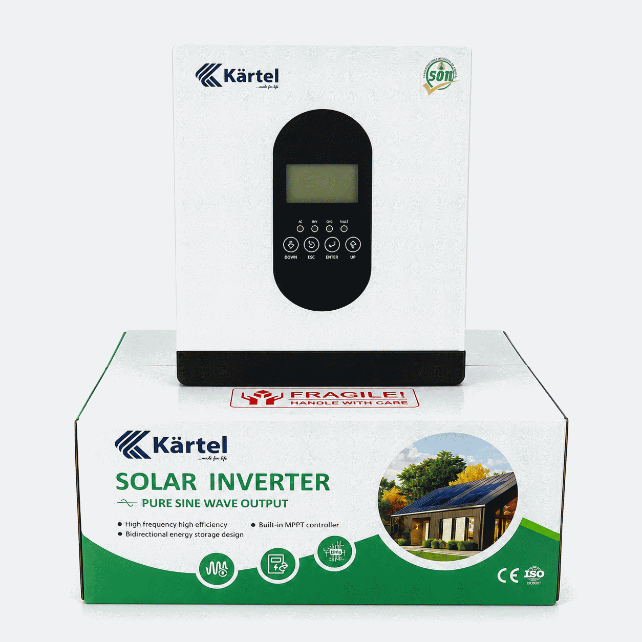 Kartel 1.5KVA/1.3KWh/12V Hybrid Inverter (Max. PV MPPT Input Power: 2000W)
