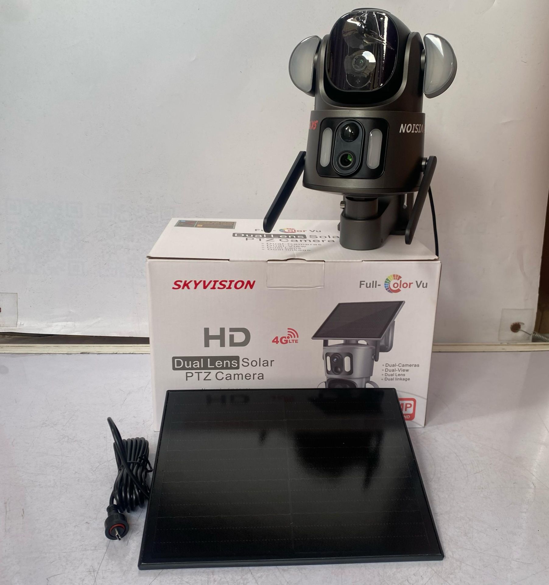 Skyvision 8MP 4G Dual Lens Solar PTZ Big Outdoor Camera With Auto Tracking (UBOX APP)