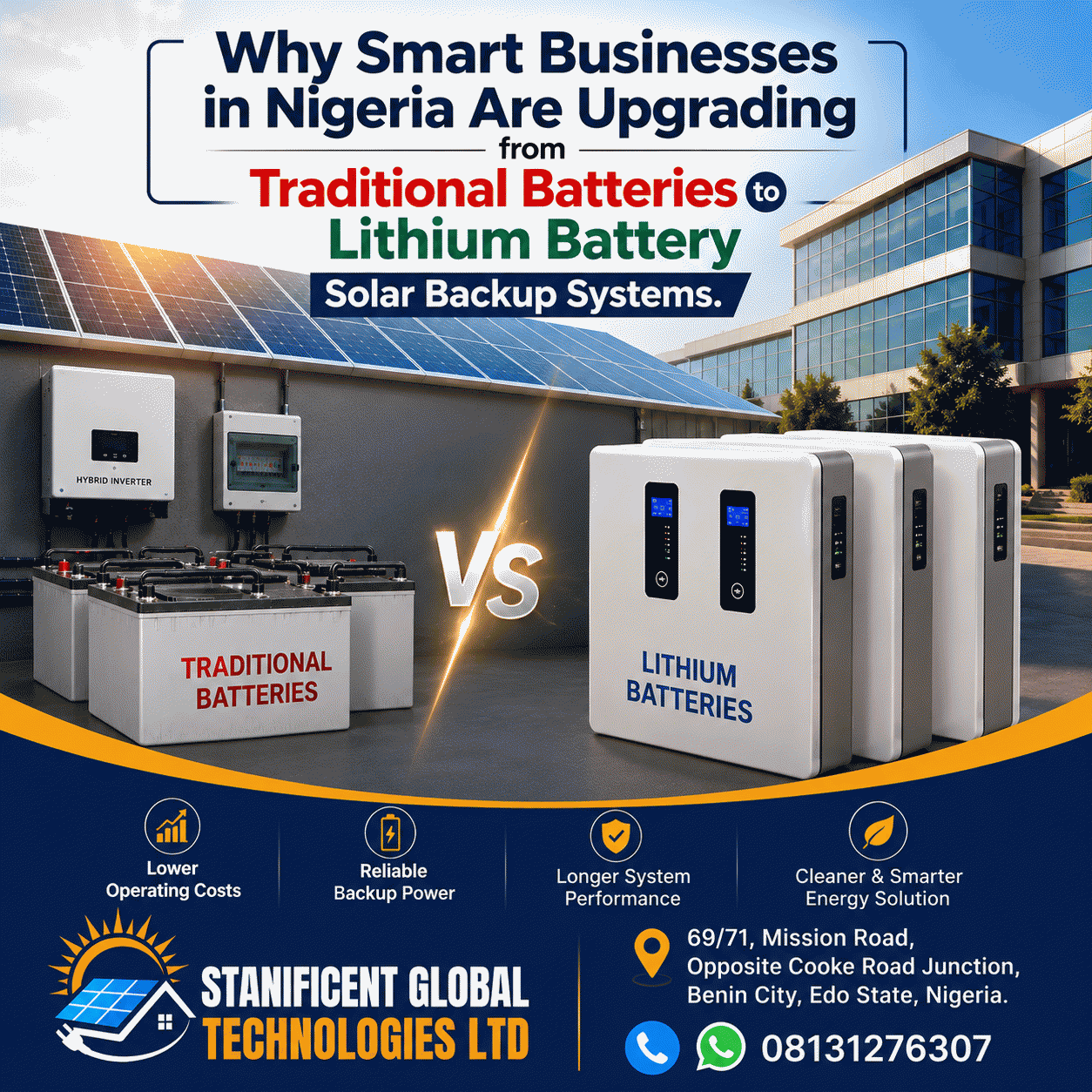 Why Smart Businesses in Nigeria Are Upgrading from Traditional Batteries to Lithium Battery Solar Backup Systems