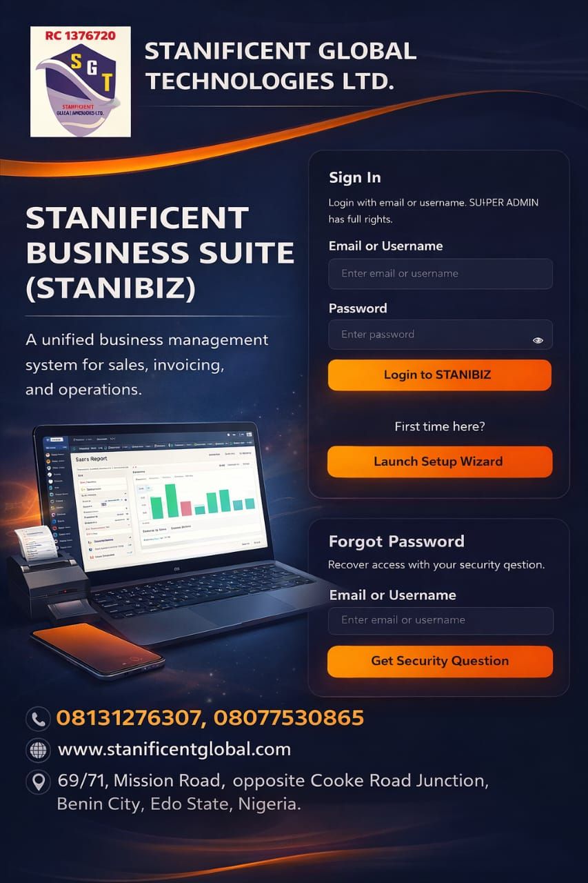 How to Login to STANIBIZ Software