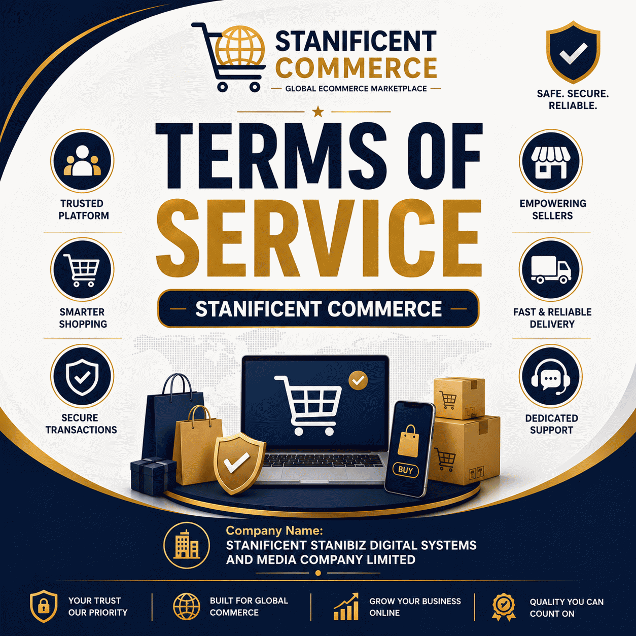 STANIFICENT COMMERCE TERMS OF SERVICE