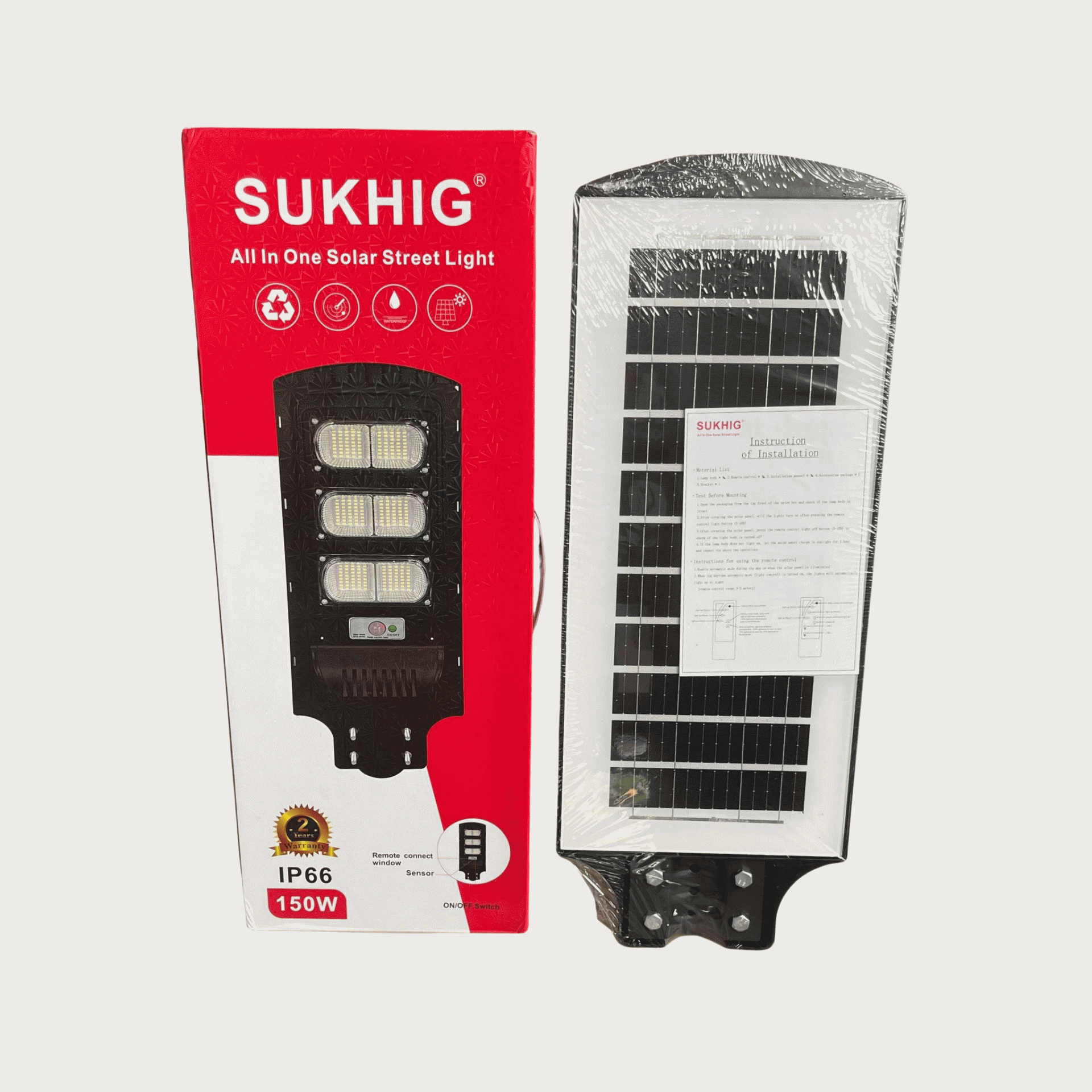 Sukhig 150watts All In One Solar Street Light
