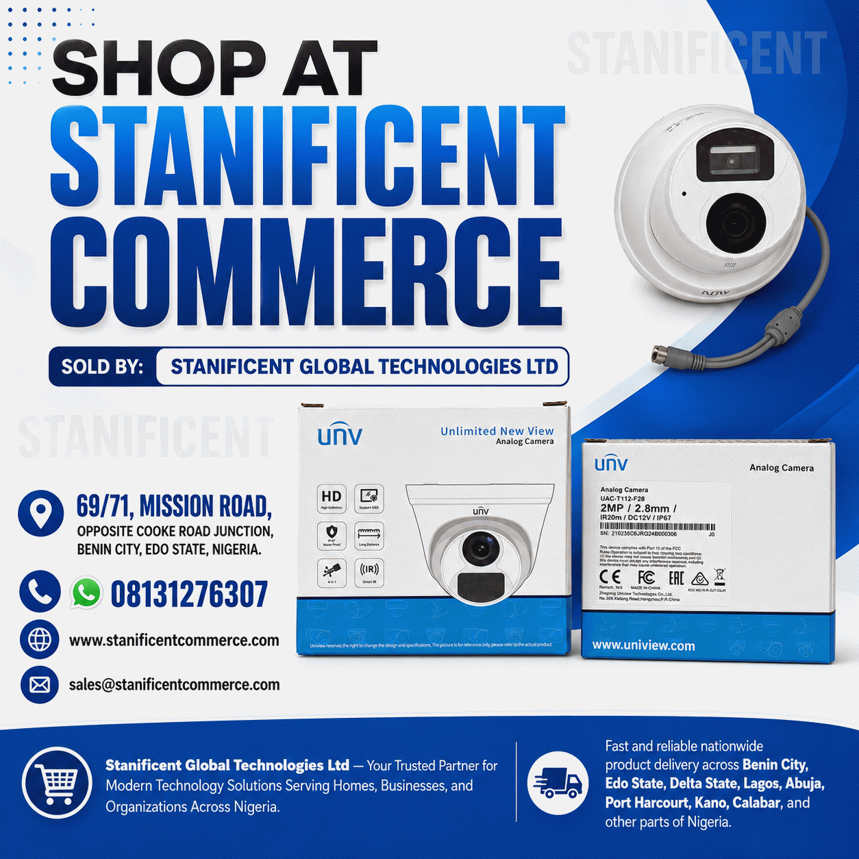 Uniview 2mp 1080p Indoor Infrared Non Audio Camera