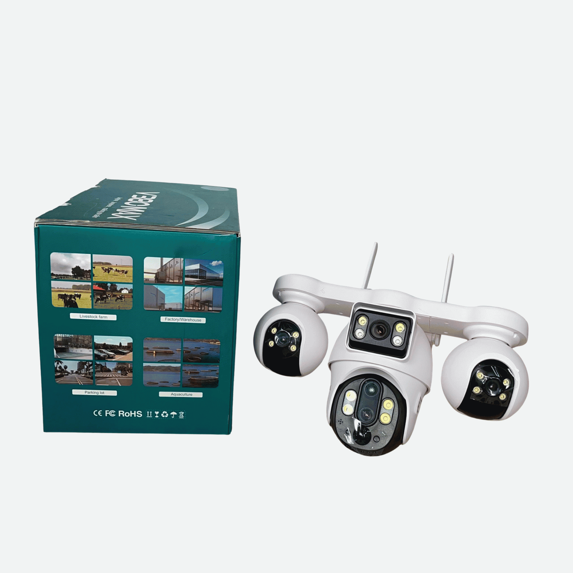 V380 Max Bp19 4g Four Lens Solar 3 Ptz Big Outdoor Camera With Auto Tracking